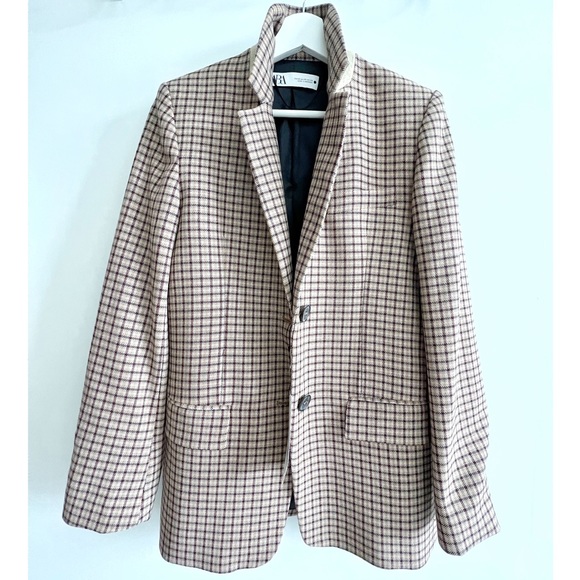 New Plaid Zara Oversized Blazer size XS - Picture 2 of 5
